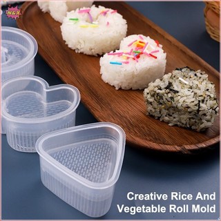 Hộp N & X Trong Suốt Khuôn Sushi Tam Giác Máy Làm Sushi Onigiri Khuôn Cơm Thực Phẩm Báo Chí Bộ Sushi Nhà Bếp Bento Accessorie.