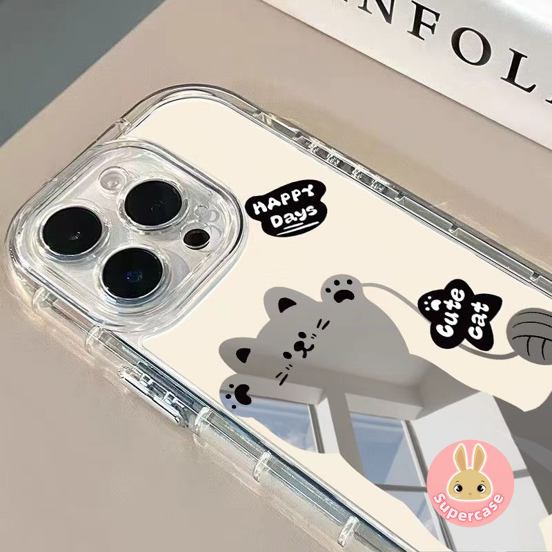 Ốp Điện Thoại Gương Mèo Dễ Thương Cho Redmi Note 15 14 13 12 11 Pro Plus Turbo SE 10 10T Pro 9T Turbo 4 Pro 15 12 12R 5G 4G Vỏ Mềm Sang Trọng Chống Sốc Ốp Lưng Trong Suốt
