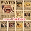 Bộ 10 Poster Ảnh Truy Nã One Piece, Kích Thước A4, A5 Da Bò Cổ Điển, Tranh Dán Tường Decor