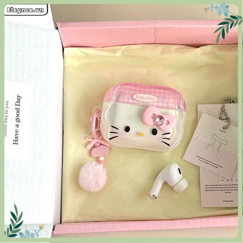 【Elevn】Vỏ bảo vệ tai nghe Bow KT Vỏ mềm thích hợp cho Airpods Pro2/Airpods 3/Airpods 4 chống rơi | BigBuy360 - bigbuy360.vn