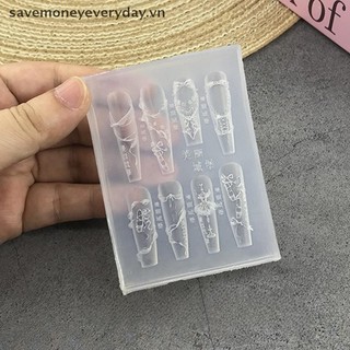 [savemoneyeveryday] Giày múa ba lê nơ ruy băng 3D Khuôn nghệ thuật làm móng tay DIY Trang trí nghệ thuật móng tay Mẫu khắc trong suốt Dụng cụ thiết kế móng tay [vn]