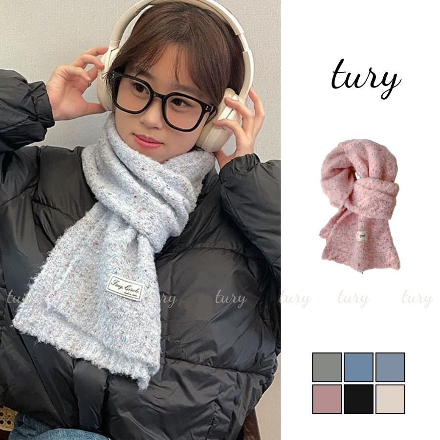 Khăn Quàng Cổ Len Unisex Nam Nữ - Tury - Khăn Len Chấm Bi Choàng Cổ Mềm Mịn Lông Xù Vintage - LN149
