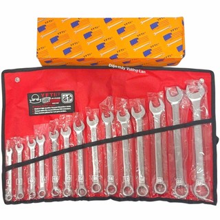 🔥Rẻ AIMVUKES Bộ cờ lê, bộ khóa vòng miệng 14 chi tiết tiêu chuẩn USA 8-24 mm