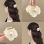 Kẹp Tóc Hoa JVSUB, Ngọc Trai Thanh Lịch Vải Nhỏ Camellia Kẹp Tóc, Thiết Kế 5 Tầng Thời Trang Lập Thể Hoa Vuốt Tóc Phụ Kiện Nữ