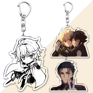 Hot Anime Seraph of The End Keychains for Accessories Mikaela Hyakuya Owari No Seraph Yuichiro Hyakuya Keyring Fans