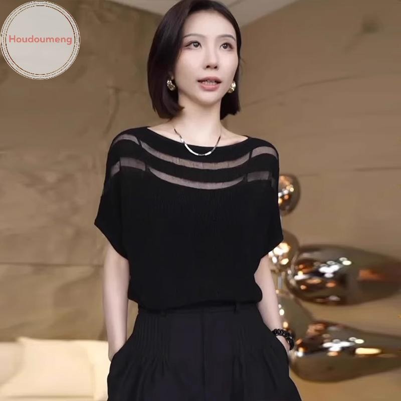 Hoodie Áo Thun Phong Cách Hàn Quốc, Cổ Tròn Tay Ngắn, Thời Trang Hàng Ngày