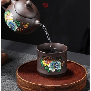 Chén Tử Sa Nghi Hưng Họa Tiết Đổi Mầu Khi Gặp Nước Nóng