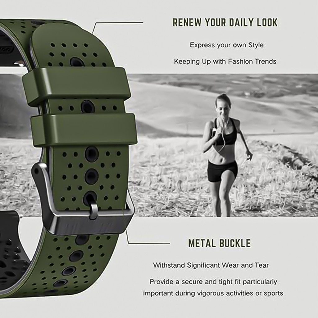 Dây đeo silicon thoáng khí cho vòng tay Amazfit T-Rex 3 / T-Rex 2 / T-Rex Pro / T-Rex Ultra