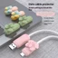 WU 2 Cặp Bảo Vệ Cáp Sạc Silicon Với Thiết Kế Nơ Thời Trang Phụ Kiện Điện Thoại Dây Bảo Vệ Cuối Dây Cho Dây