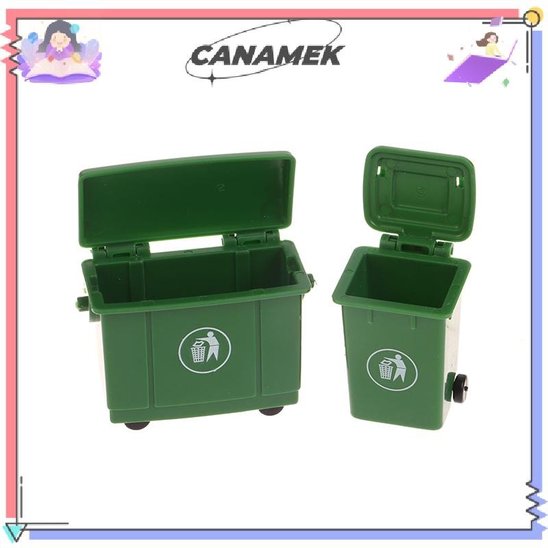 CANAMEK Bộ 1:12 Nhà Búp Bê, mô hình thùng rác vệ sinh, phụ kiện mô phỏng, quà tặng trẻ em