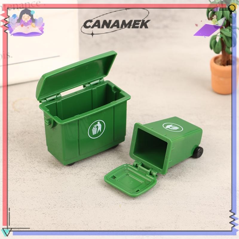 CANAMEK Bộ 1:12 Nhà Búp Bê, mô hình thùng rác vệ sinh, phụ kiện mô phỏng, quà tặng trẻ em