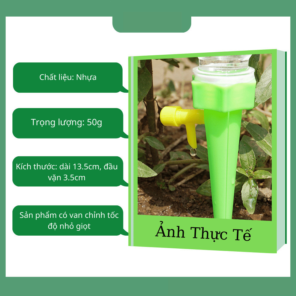 M7 (10 Chiếc) Đầu tưới nhỏ giọt tự động gắn chai nước MALAN