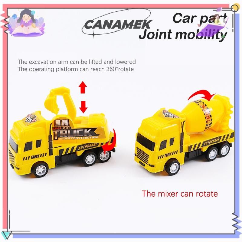 CANAMEK Đồ Chơi Trẻ Em Ô Tô Quán Tính Vệ Sinh Xe Tải Mô Hình Kéo Lại Kỹ Thuật Xe Cứu Hỏa Động Cơ Bé Trai Đồ Chơi Cho Trẻ Em Quà Tặng CSF
