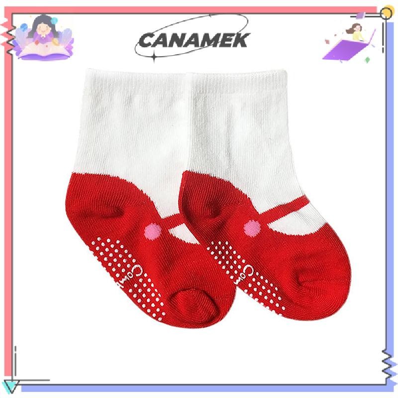 CANAMEK 1 Cặp Khiêu Vũ Chống Trượt Trẻ Em Tập Đi Tặng Tất Bé Gái Phụ Kiện Sơ Sinh Trẻ Em Trẻ Sơ Sinh Quần Áo Dễ Thương CSF