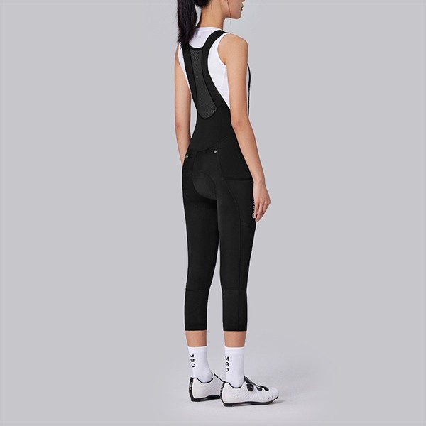 T130C - Quần Đạp Xe MBO Nữ 3/4 Cargo Bib Tights Black