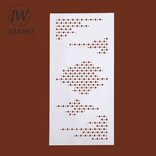 JIANWU Vintage Ngôi Sao Rỗng Phong Cảnh Vật Liệu Rỗng Cắt Băng Mặt nạ Bảng Tem Sáng Tạo DIY Tạp Chí Văn Phòng Phẩm