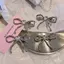 PNPIA- Kim Loại Nơ Trái Tim Pha Lê Barrettes Kẹp Tóc Nữ Thanh Lịch Bên Nổ Dubill Kẹp Nữ Bé Gái Kẹp Tóc Phụ Kiện Tóc