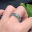 Vòng nước xanh loại đá A Jadeite tự nhiên - Dây rộng được đánh bóng mịn - Chứng nhận thủ công Unisex (Đường kính trong 15-21mm)