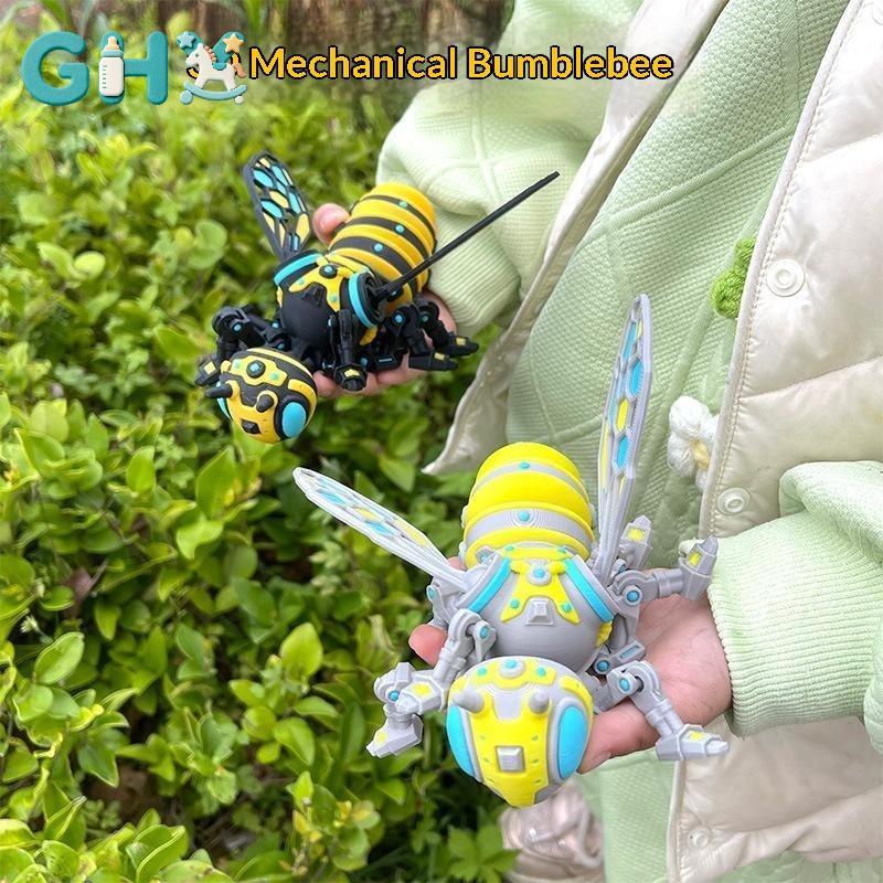 GHX 3D In Hình Cơ Ong Tập Hợp Nhân Vật Hành Động Di Động Khớp Thời Trang Để Bàn Trang Trí Cho Trẻ Em Bé Trai Quà Tặng Năm Mới VN