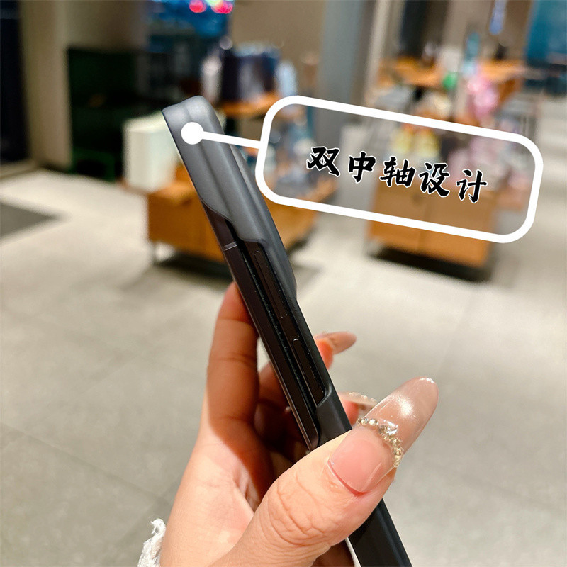 Vỏ cứng mờ hai trục từ tính Funda cho Honor Magic V6 V5 V3 VS3 V3 Vỏ chống sốc màu đen trong suốt