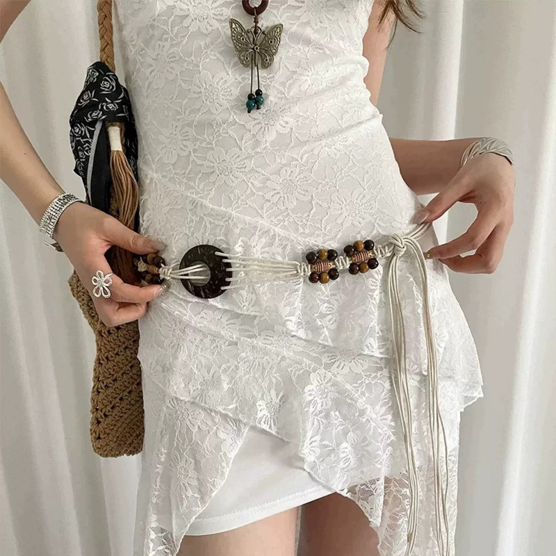 Dây thắt lưng bện Bohemian nữ 2026 Phong cách mới Thiết kế thích hợp Thắt lưng cổ điển