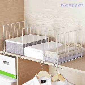 Bộ chia tủ quần áo WANYEDI, Kẹp trắng trên ngăn tủ quần áo, Tiết kiệm không gian Không có dụng cụ Kẹp di động Dễ dàng lắp đặt Bộ chia kệ cho nhà bếp