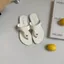 TT Phiên Bản Hàn Quốc Tính Khí Khóa Kim Loại Flip-Flops Giày Nữ Dép Đi Biển Bằng Giày Sandal Phù Hợp Với Da