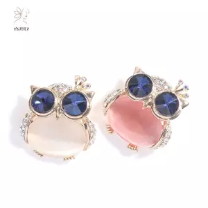 HNKMP 1 Màu Xanh Mắt Cú Trâm Cài Cho Nữ Động Vật Dễ Thương Trâm Cài Quần Áo Phụ Kiện.
