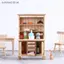 SSVN 1: 12 Nhà búp bê Tủ trưng bày bằng gỗ thu nhỏ Kệ trang trí tủ sơn.