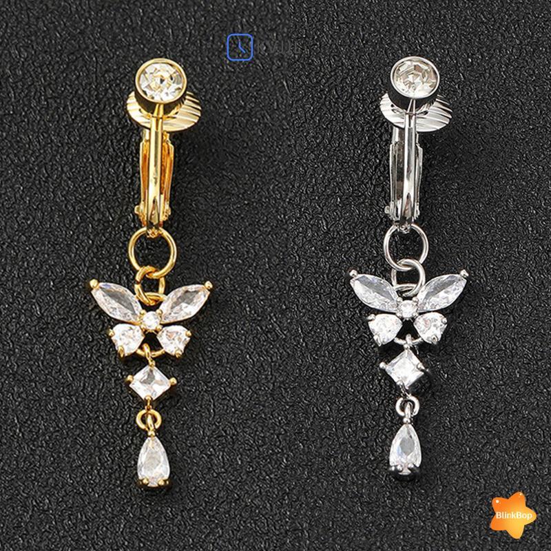 [KvJJL-t] Giả Bụng Bướm Giả Bụng Xuyên Bướm Kẹp Trên rốn Rốn Giả Cướp Biển Bướm Sụn Bông Tai Kẹp Cơ Thể Xuyên Trang Trí Mới