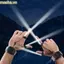 Đèn pin Găng tay LED, Đèn pin câu cá chiếu sáng cục bộ chống nước, Ngón tay đa chức năng Đeo ánh sáng mạnh 360° Đèn pin cổ tay xoay được cho chó đi bộ