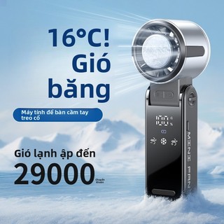 2026 Phong Cách Mới Công Nghệ Quạt Cầm Tay Ngoài Trời Treo Cổ Ice Pack Tốc Độ Cao Bạo Lực Gấp Cầm Tay Mã Lực Cao Quạt Nhỏ RPMJ