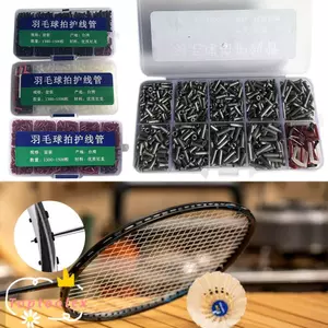 TOPTOOLCX 1 Hộp Vợt Cầu Lông Grommets Khoen Nhiều Kích Thước Lỗ Dây Phụ Kiện Đơn Đôi Dây Bảo Vệ Ống