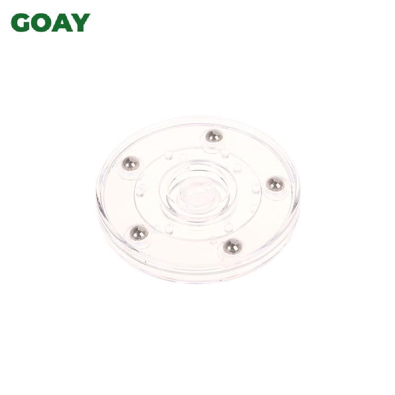 Bàn xoay trang trí 360° tròn trong suốt GOAY, đế trưng bày trang sức, phần cứng nội thất VN