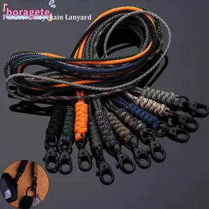 Khóa xoay dây buộc BORAGETE, Móc khóa Paracord cường độ cao 20 kiểu, Dụng cụ ngoài trời dây treo cổ chất lượng cao
