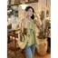 Áo Vest cổ dây phong cách Trung Quốc mới phong cách Trung Quốc Áo sơ mi không tay cao cấp dành cho nữ mùa hè Áo sơ mi trẻ em màu xanh lá cây đẹp