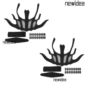 NEWIDEA 2 Bộ Miếng Lót Mũ Bảo Hiểm Xe Đạp, Bộ Đệm Mũ Bảo Hiểm Hấp Thụ Mồ Hôi Đen, Có Thể Thay Thế Dễ Dàng Lắp Đặt Lưới Thoáng Khí Mũ Bảo Hiểm Xe Máy Lót Xốp Phụ Kiện Đi Xe Đạp