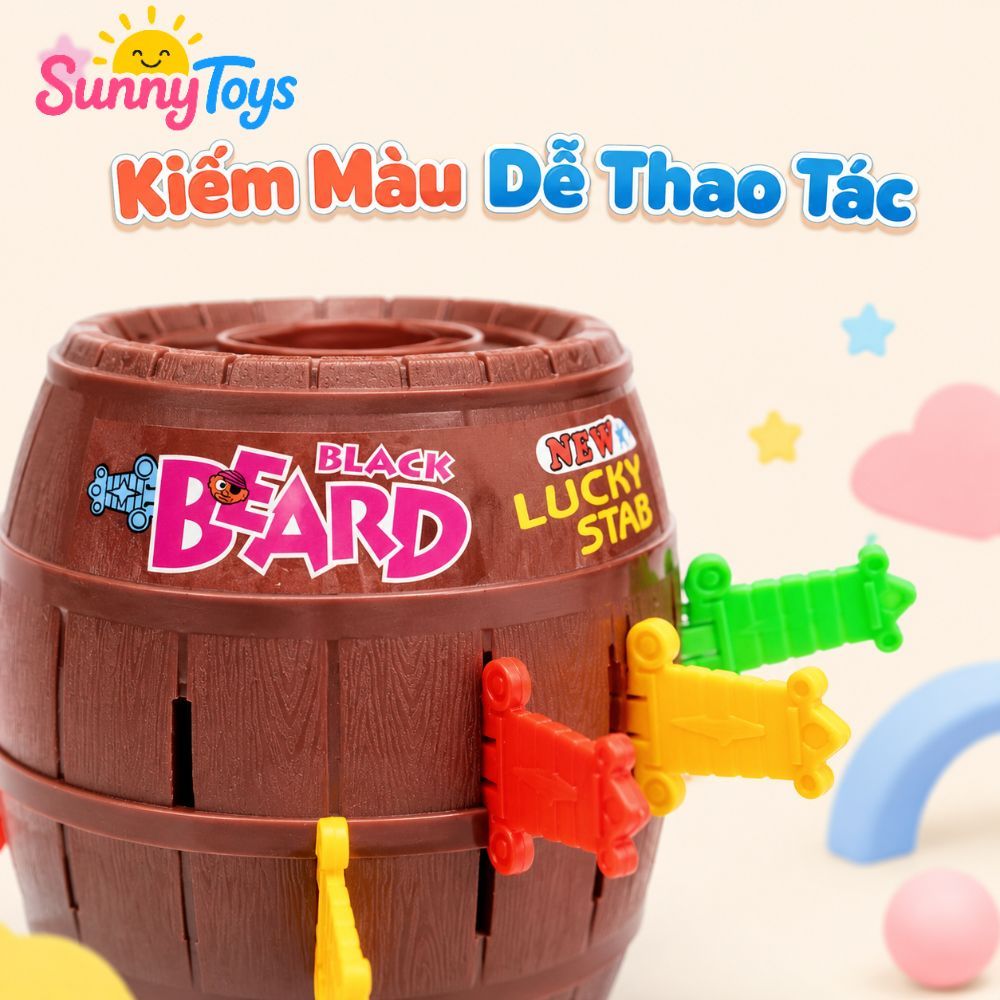 Đồ Chơi Thùng Hải Tặc Bật Nhảy SunnyToys - Trò Chơi Cắm Kiếm Vui Nhộn Cho Cả Gia Đình