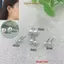 IAPPORTUNIA Bông tai tròn thanh lịch, phụ kiện trang sức, nhiều kích cỡ 4mm 5mm 6mm 8mm 10mm 12mm, thích hợp dự tiệc cưới