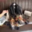 CODECOVED Khăn choàng Hijab nữ, Khăn lụa sang trọng thêu hoa lớn, Thanh lịch mềm mỏng quấn Foulard Khăn ren sáng bóng dành cho nữ