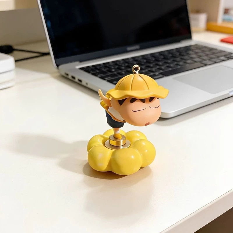Hoạt Hình Hoạt Hình Crayon Shin-Chan Xoay Hợp Thời Trang Chơi Bay Shin-Chan Búp Bê Xoay Được | Đồ trang trí Crayon Shin-Chan PVC | Có nhãn dán không đánh dấu Base Free - ảnh 4