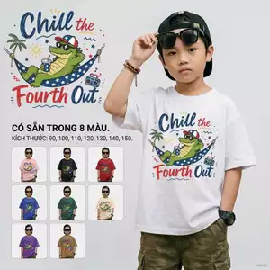 Áo thun cho bé trai năng động học sinh tiểu học mềm mại
