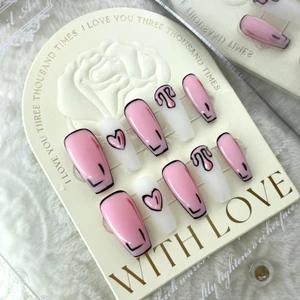 Miếng Dán Vẽ Tay Thật Handmade Keo Móng Tay Móng Tay Làm Móng Tay Thạch Phong Cách Anime Đơn Giản Đẹp Thành Phẩm Handmade Miếng Dán