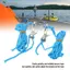 Belleshopp Dụng cụ siết dây YUEHISY với khả năng điều chỉnh dây dễ dàng Con lăn hợp kim biển & thép không gỉ Phù hợp với dây thừng 3 mm/4 mm Hộp lưu trữ 4 gói