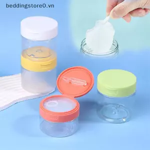 COD 200-350ml Tẩy Trang Miếng Lót Bình Có Nhíp Tròn Trong Suốt Hộp Đựng Bình Rỗng Miệng Rộng Nắp Chai Bảo Quản Kem Dưỡng Da MỚI