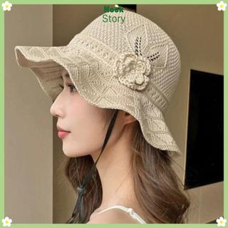 [COD] Mũ xô NOOKSTORY, Mũ đan chống tia cực tím vành rộng, Mũ che nắng có thể gập lại thoáng khí dành cho nữ