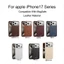 Ốp Điện Thoại Da Thật Chính Hãng Vintage Cho iPhone 17 16 15 14 Plus 13 12 Pro Max Kim Loại Ống Kính Máy Ảnh Thân Thiện Với Da Vỏ Bảo Vệ