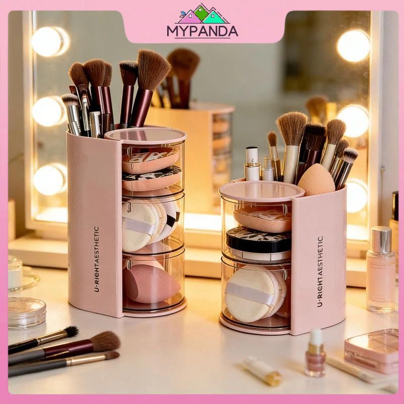Hộp xoay Hộp đựng mỹ phẩm MYPANDA Đa chức năng chống bụi 360 độ để đựng đồ trang điểm.