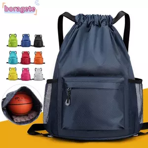Ba lô đa năng BORAGETE, Ba lô dây rút Nylon dung tích lớn, Túi du lịch 5 màu chống nước có thể giặt được thời trang Unisex