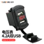 Giao diện USB hai lỗ được sửa đổi trên ô tô Bộ sạc điện thoại di động 12V24V với máy đo quang màu đỏ